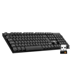 Ultra-Soft Slim Wireless Keyboard with Multimedia Keys – Ergonomic Portable Gaming & Office Keyboard