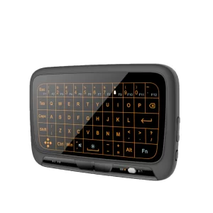 H18+ 2.4GHz Wireless Keyboard with Full Touchpad & Adjustable Backlight – Compact & Rechargeable