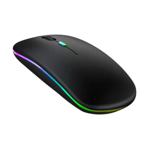 Ergonomic Dual Mode Bluetooth RGB Gaming Wireless Optical Mouse – Silent Clicks, 2.4G Backlit USB Mouse